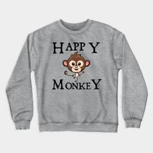 Happy Monkey Crewneck Sweatshirt